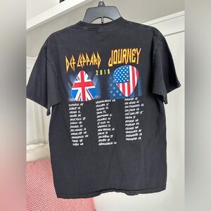 Concert Band Tee Def Leppard and Journey 2018 Tour Size Medium